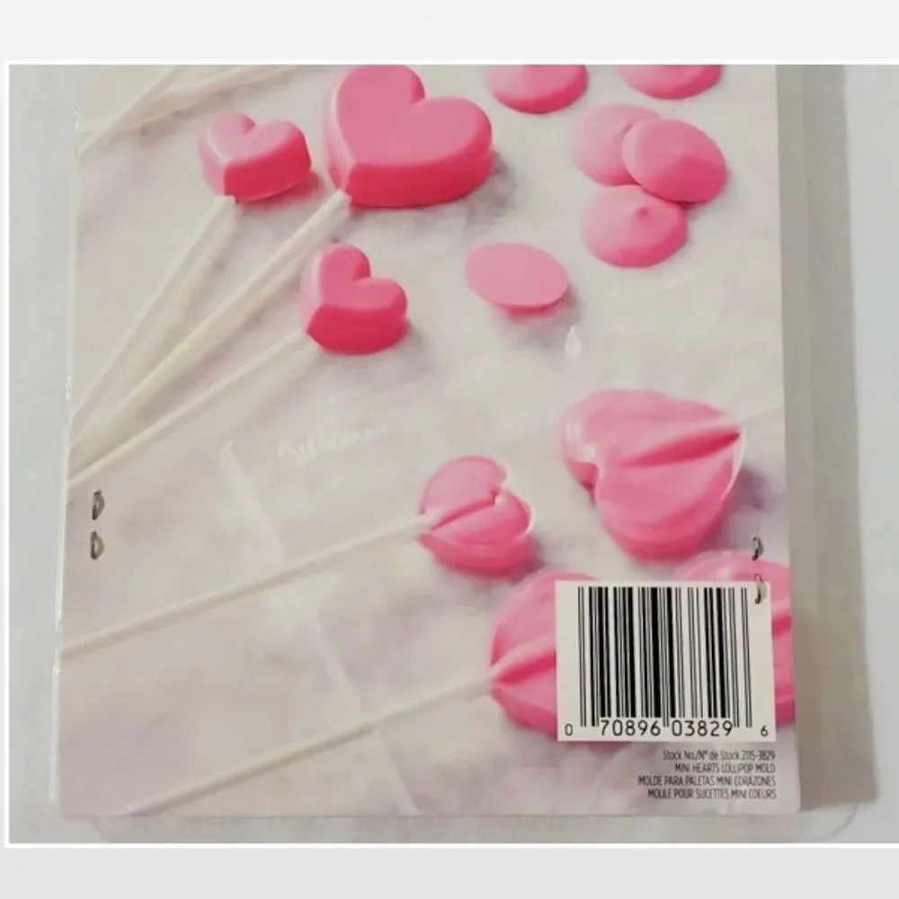 New Wilton Lollipop Molds Suckers Candy Mini Hearts Plastic Baking NWT